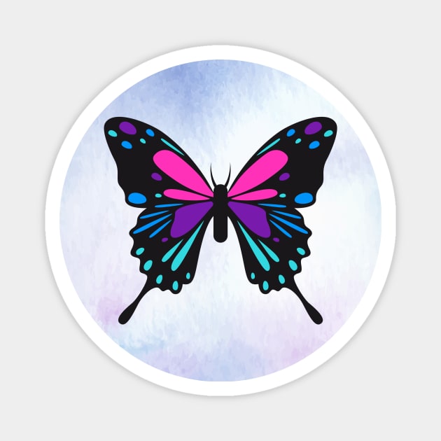 Pretty Purple Butterfly Magnet by epiclovedesigns